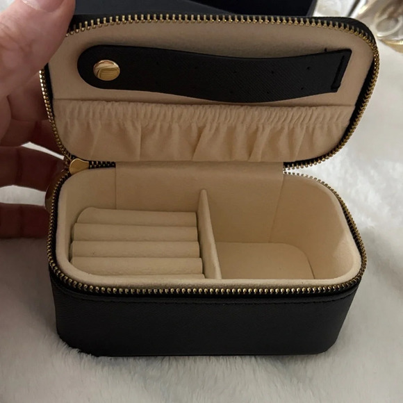 Cosmiya Black Jewelry Case with Gold Accents - Picture 3 of 5